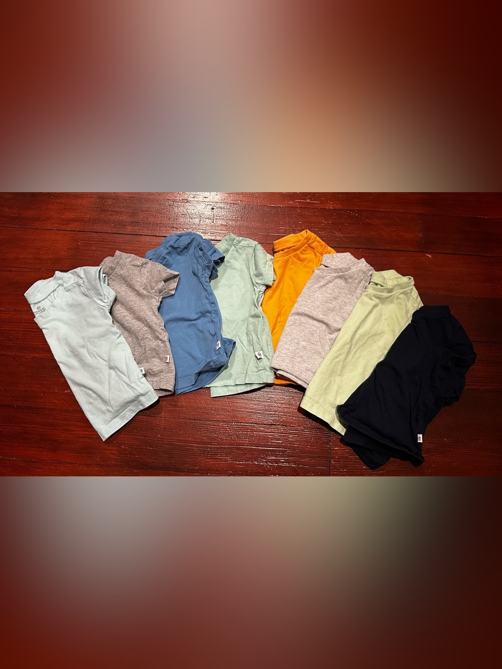 The Honest Company Short Sleeve Tee Pack of 8 - Blue, Mint, Orange, Gray & Navy